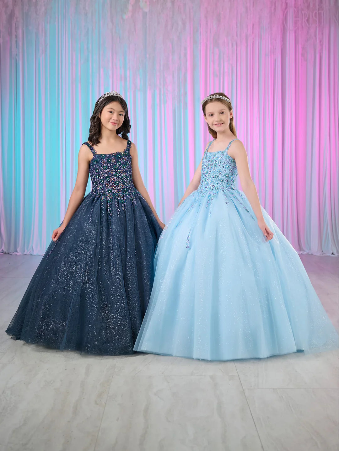 Tiffany Princess 13769 Girls Pageant Dress Shimmer Tulle Beaded A Line Tulle Corset Ballgown