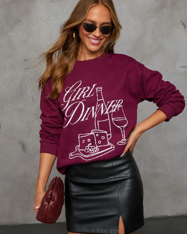 Girl Dinner Graphic Sweatshirt