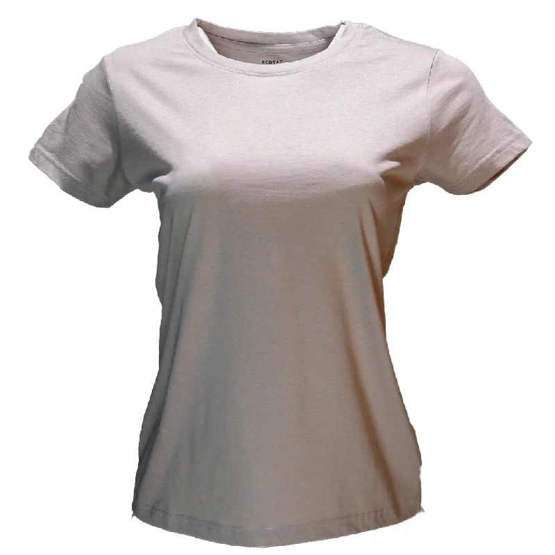 Beige Short Sleeve Crew Neck T