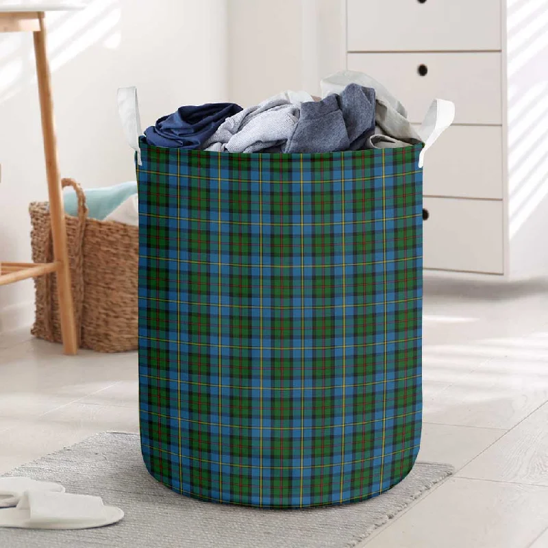 McLeod Green Tartan Laundry Basket