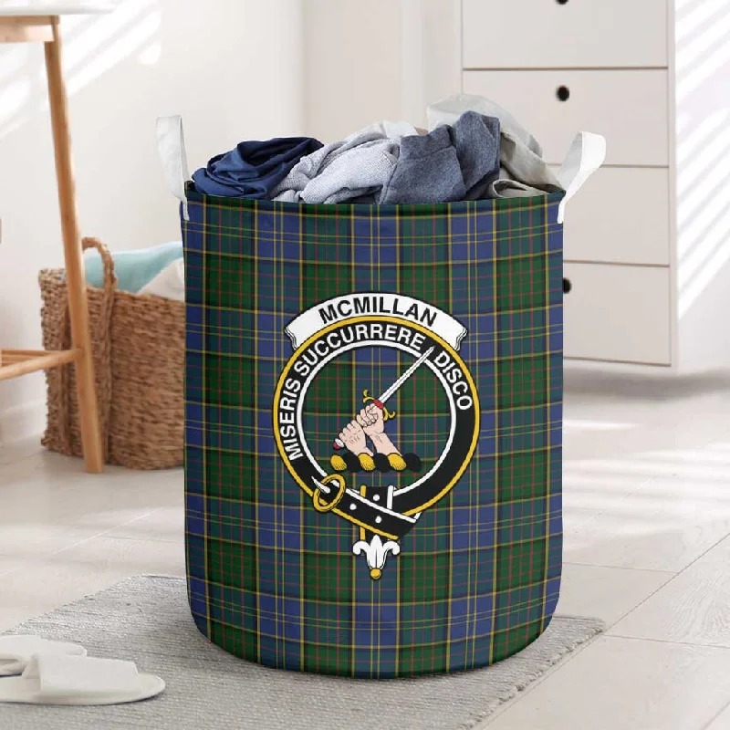 McMillan Hunting Tartan Laundry Basket with Family Crest