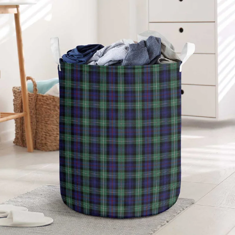 Mckenzie Hunting Green Tartan Laundry Basket