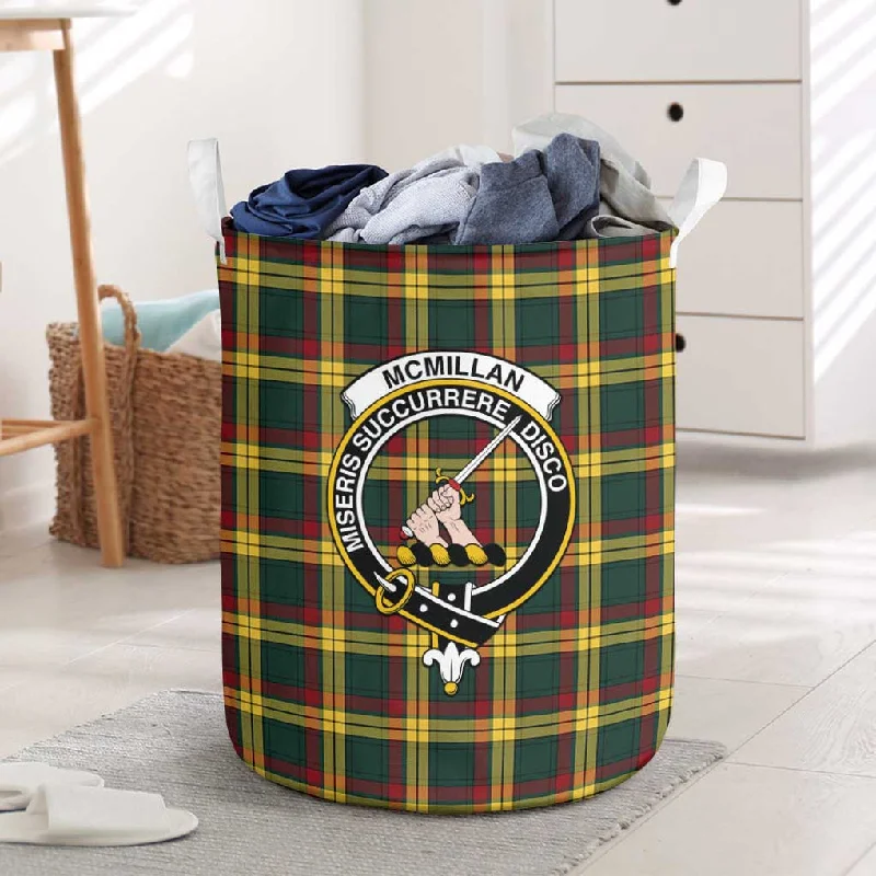 McMillan Old Modern Tartan Laundry Basket with Family Crest