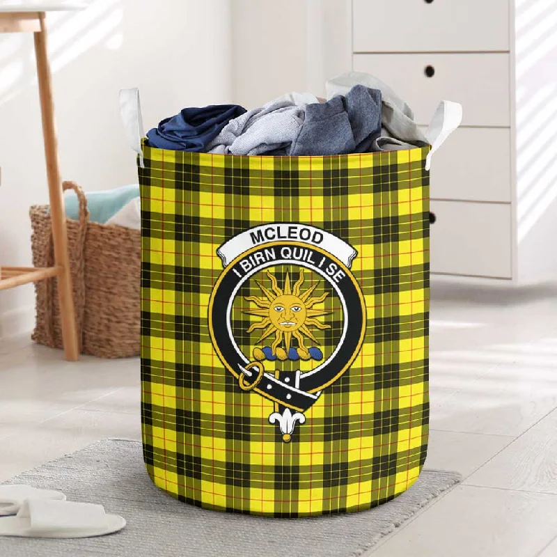 McLeod of Lewis Modern Tartan Laundry Basket with Family Crest