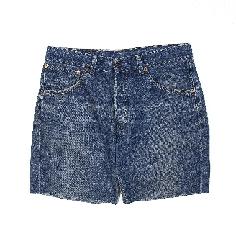 LEVI'S 535 04 Cut Off Blue Regular Denim Shorts Womens M W34