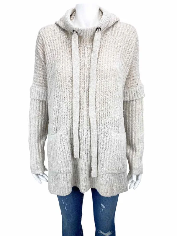 RD Style, Women's Oversized Hooded Sweater, Oatmeal, Size M