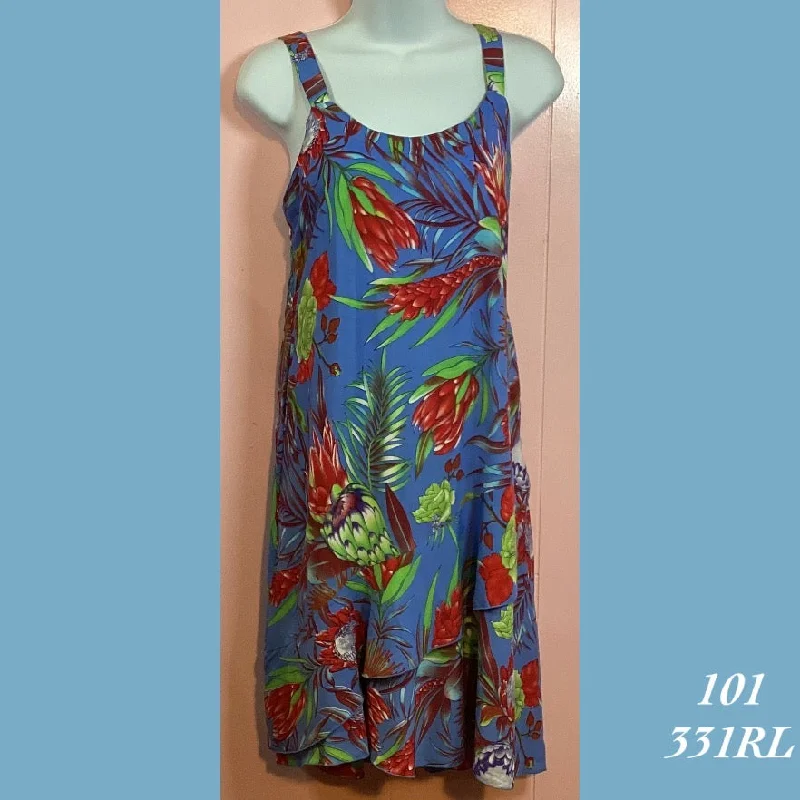 Rainbow Jo Sundress Floral Tiered Midi Dress Plus Size - 101X - 331RL