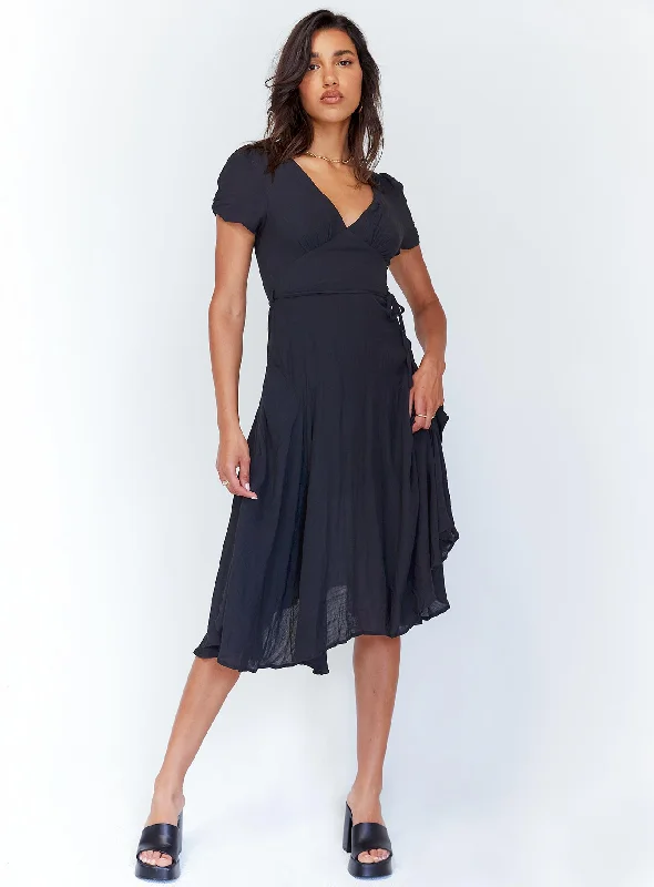 Felleni Midi Dress Black