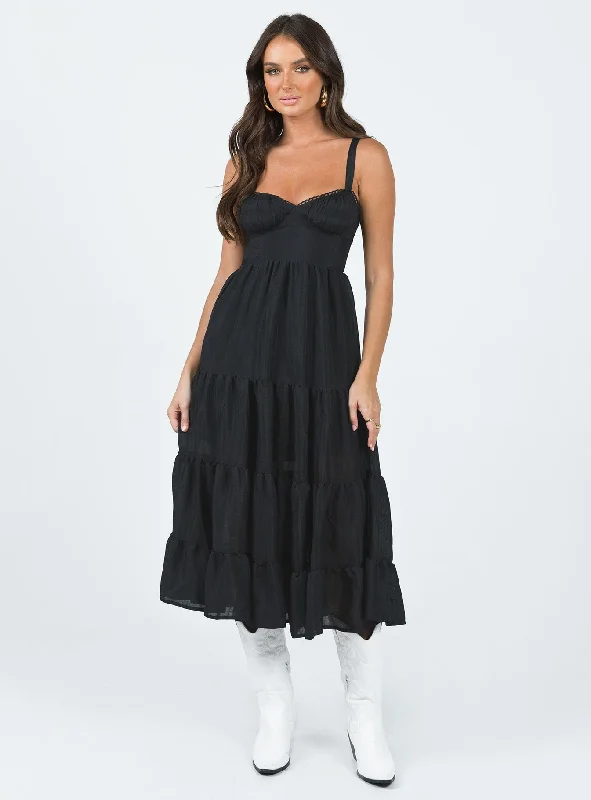 Joella Midi Dress Black