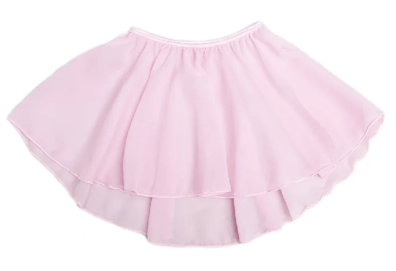 Baby Pink Chiffon Hi-Low Skirt