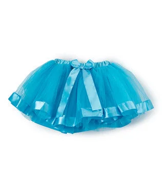 Blue Wide Ribbon Tutu Skirt