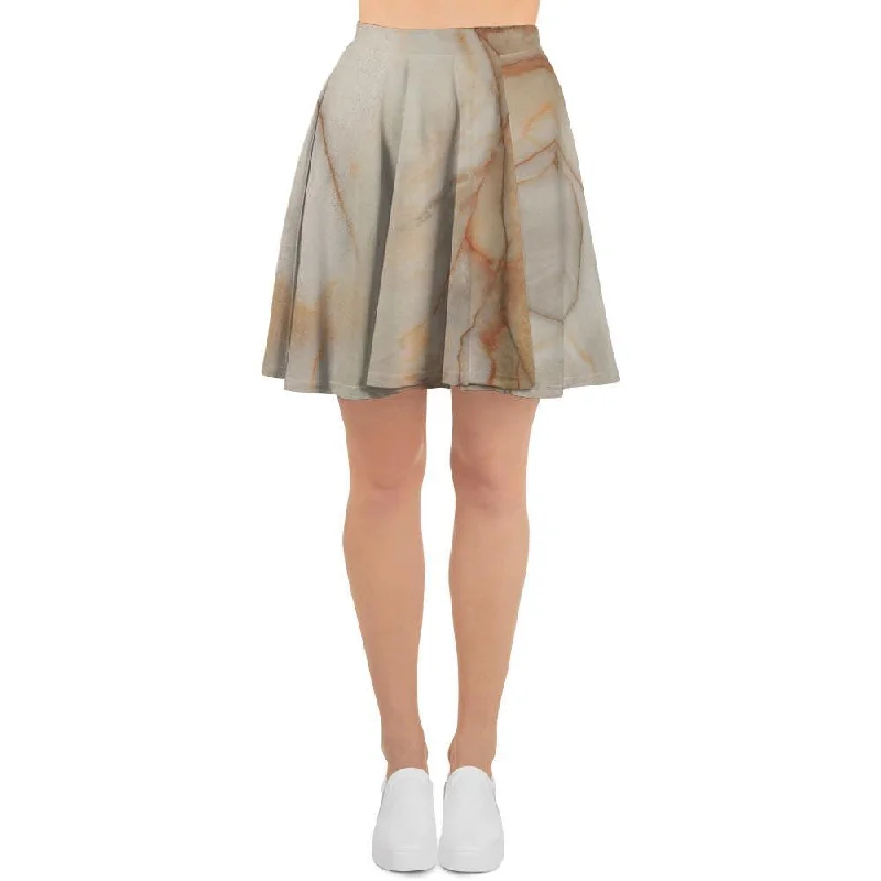 Brown Marble Women's Skirt