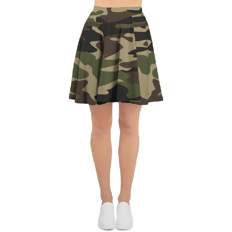 Camo Camouflage Print Women's Skirt