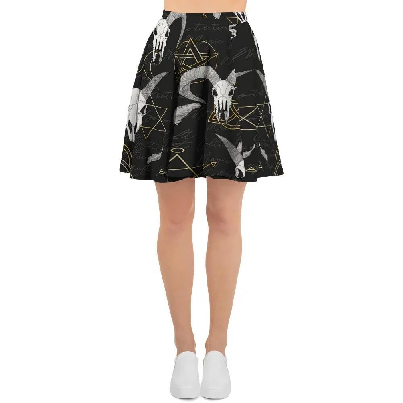 Capricorn Astrology Witch Gothic Women's Skirt