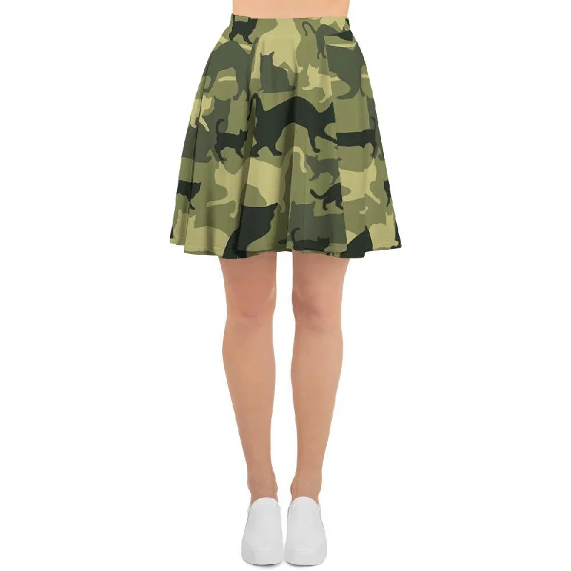 Cat Camouflage Print Women's Skirt