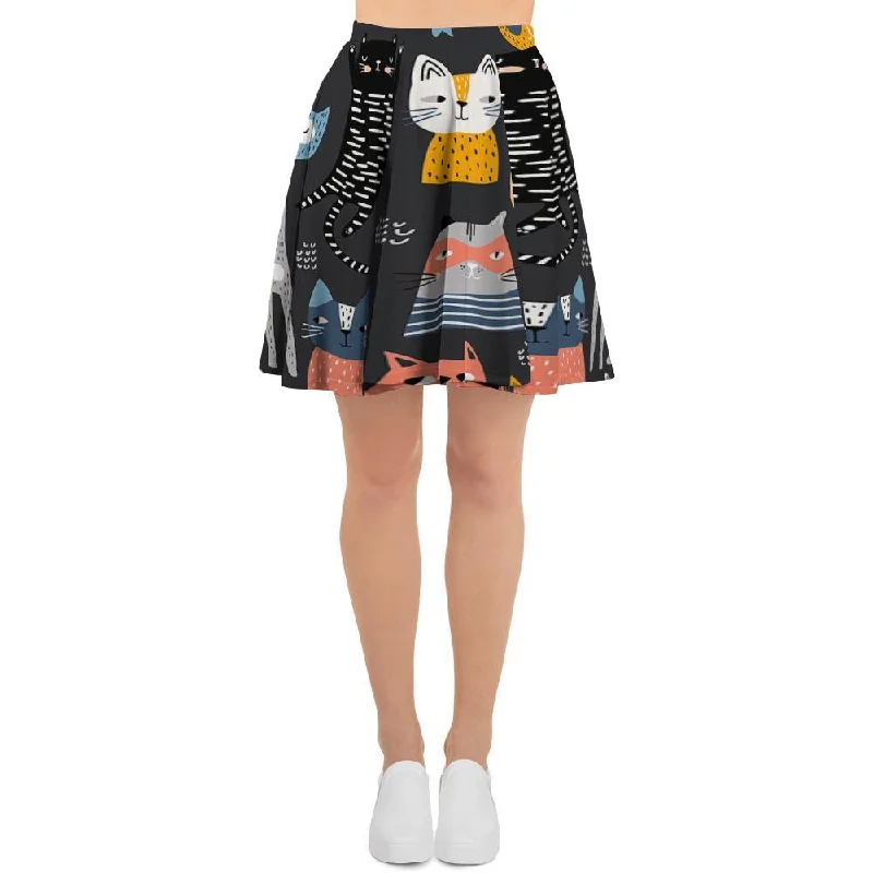 Cat Style Print Women's Skirt