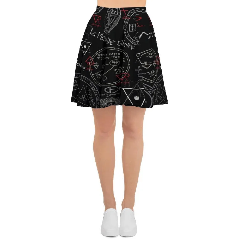 Chiromancy Symbol Gothic Witch Women's Skirt