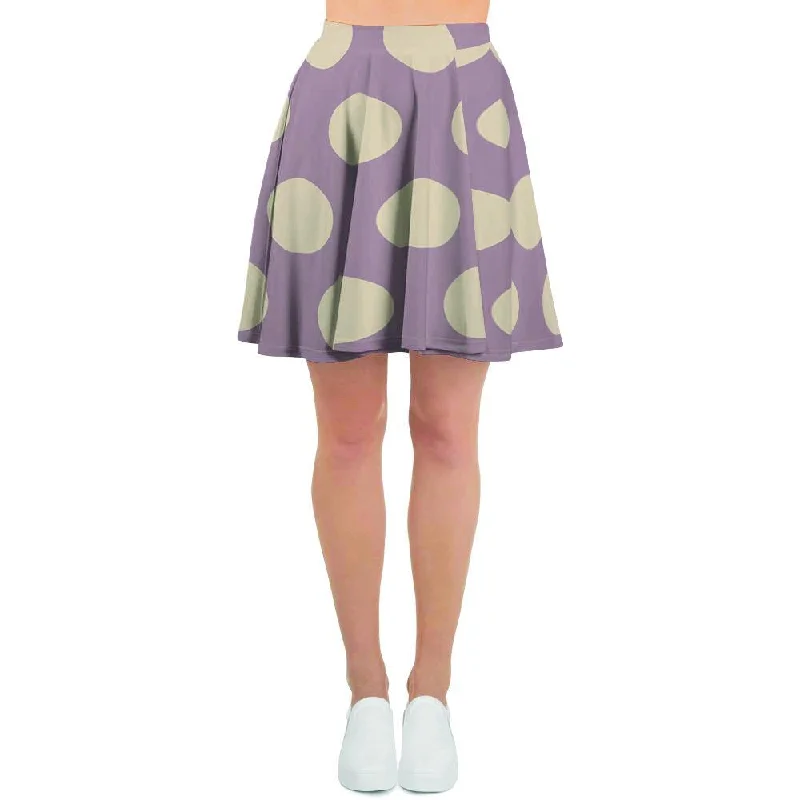 Chocolate Brown Polka Dot Women's Skirt