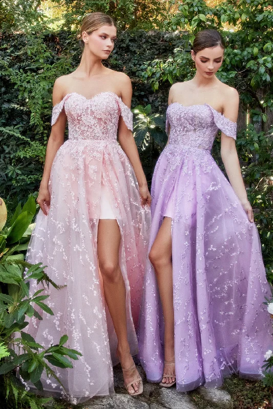 Andrea & Leo A1207 Long A-Line Off Shoulder Prom Dress