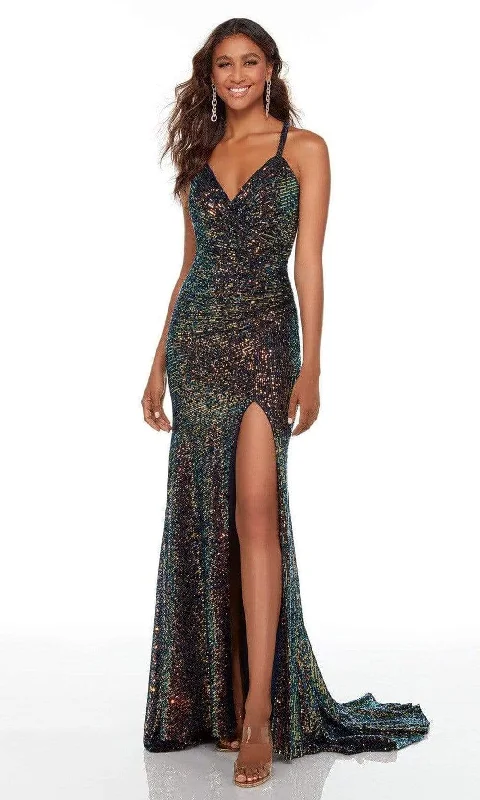 Alyce Paris - 61150 Sequined High Slit Gown