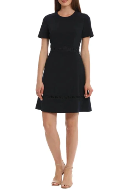 Maggy London G5714M - Short Sleeve A-Line Cocktail Dress