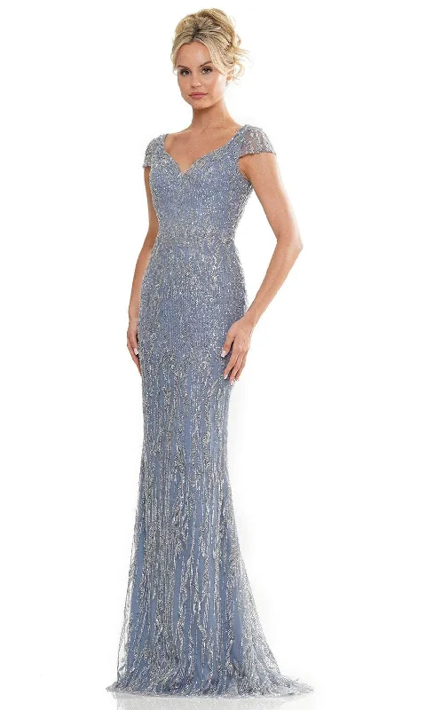 Rina di Montella RD2978 - Beaded Sheer Cap Sleeve Formal Gown