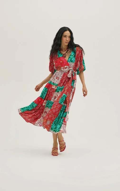 Multicolor Isidora Patch Pattern Dress