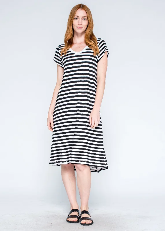 Clearance of Baby Hi-Lo Scoopy Neck Dress Stripe