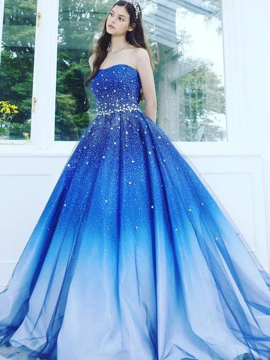 Beautiful Prom Dresses Sweetheart Sweep/Brush Train Ball Gown Prom Dress/Evening Dress JKL356