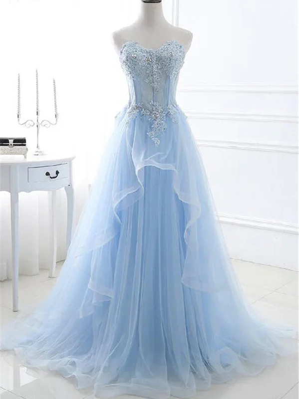 Chic Prom Dresses Sweetheart A-line Floor-length Sexy Prom Dress/Evening Dress JKL443