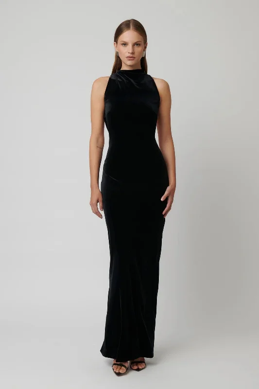 Effie Kats Ambre Gown - Black Velvet