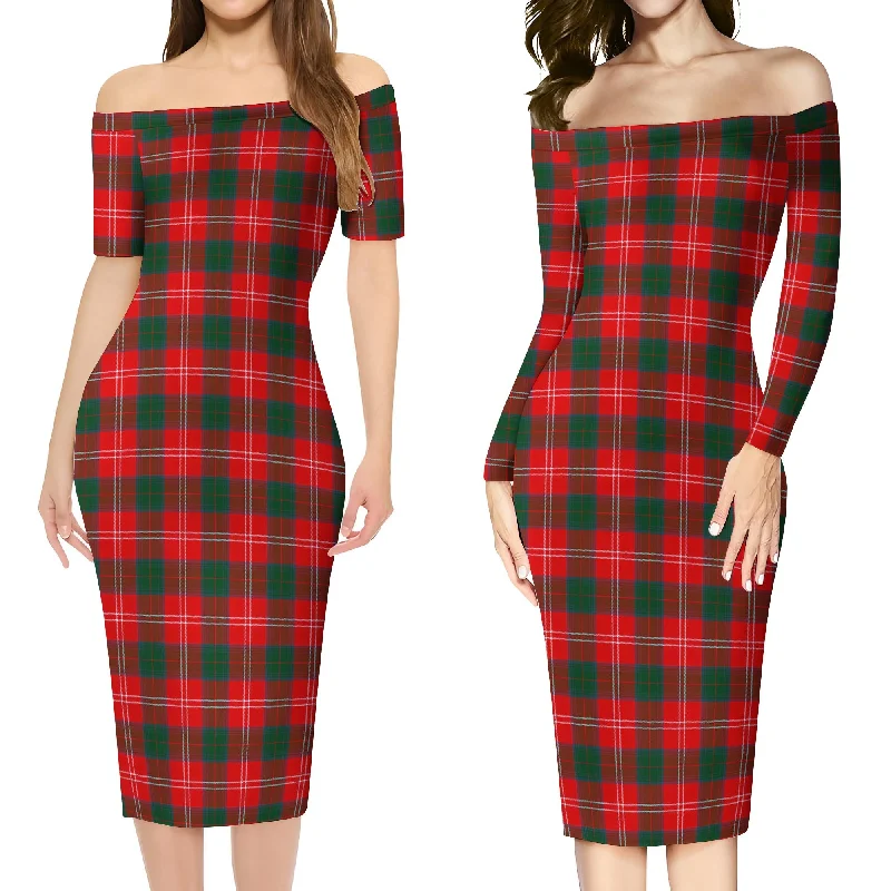 Fenton Tartan Off Shoulder Lady Dress