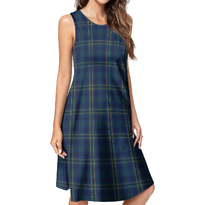 Fermanagh County Ireland Tartan Womens Casual Dresses