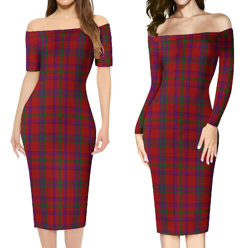 Fiddes Tartan Off Shoulder Lady Dress