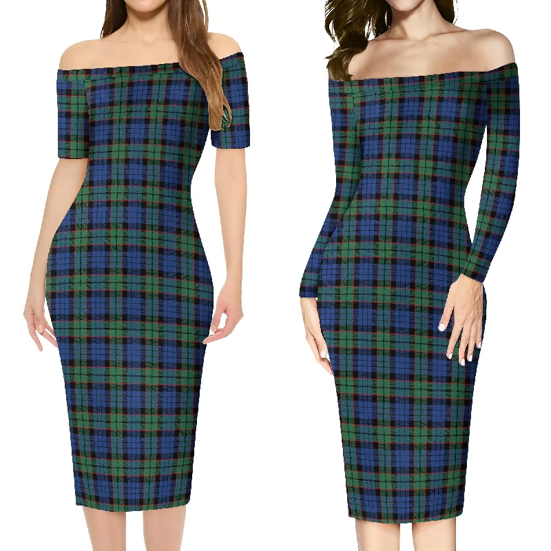 Fletcher Ancient Tartan Off Shoulder Lady Dress