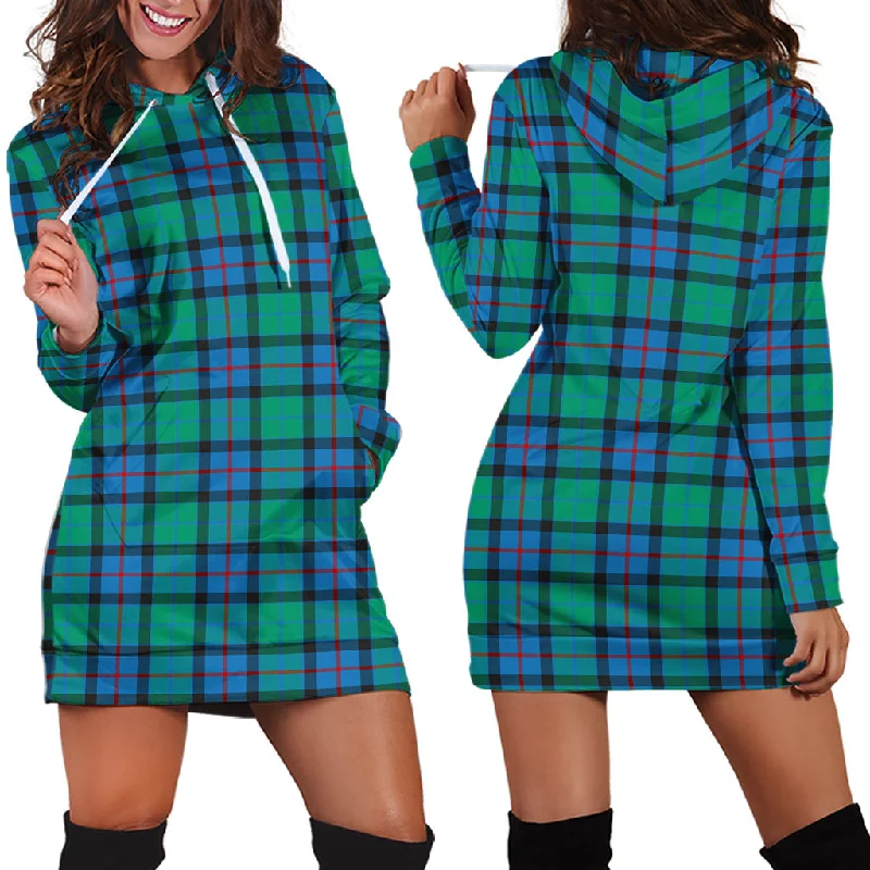 Flower Of Scotland Tartan Hoodie Dress