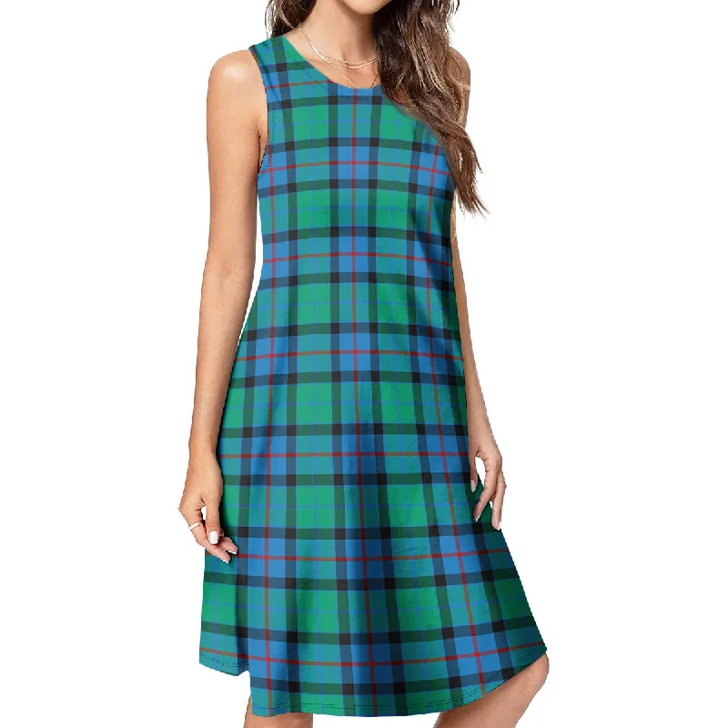 Flower Of Scotland Tartan Womens Casual Dresses