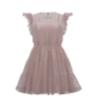 Flutter Sleeve Organza Dress