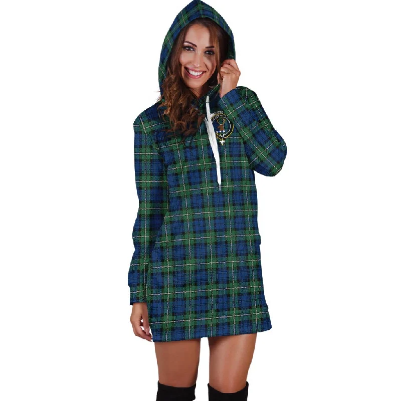 Forbes Ancient Tartan Hoodie Dress with Family Crest