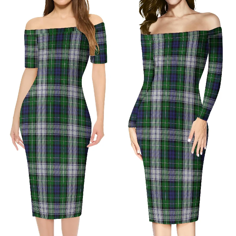 Forbes Dress Tartan Off Shoulder Lady Dress