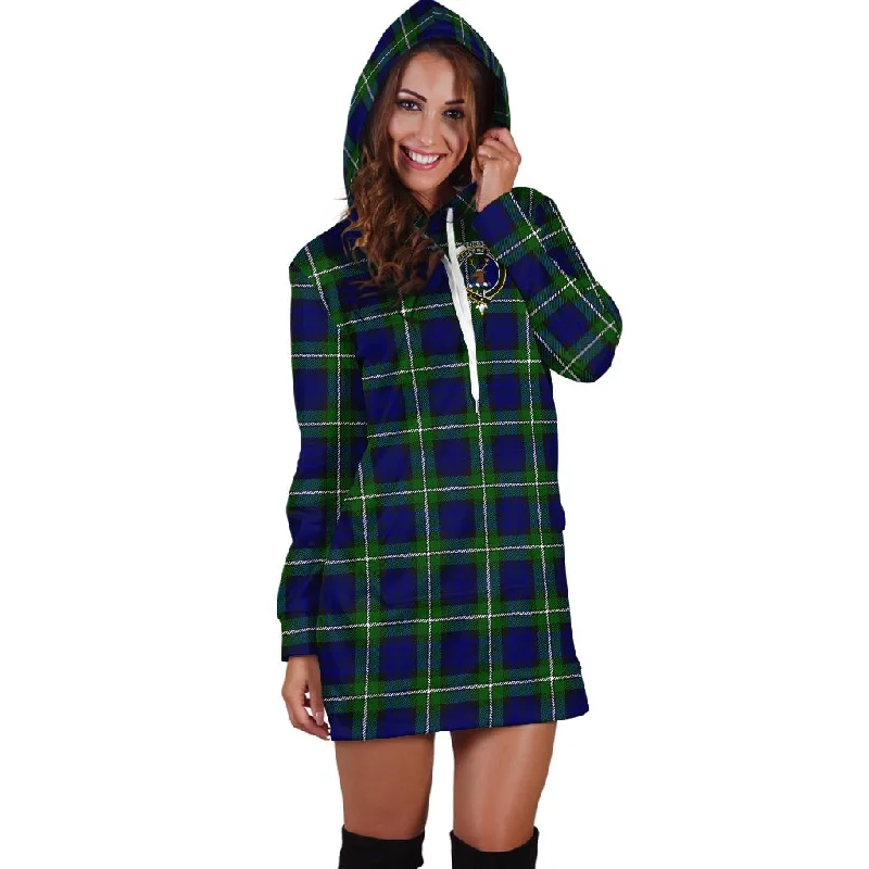 Forbes Modern Tartan Hoodie Dress with Family Crest