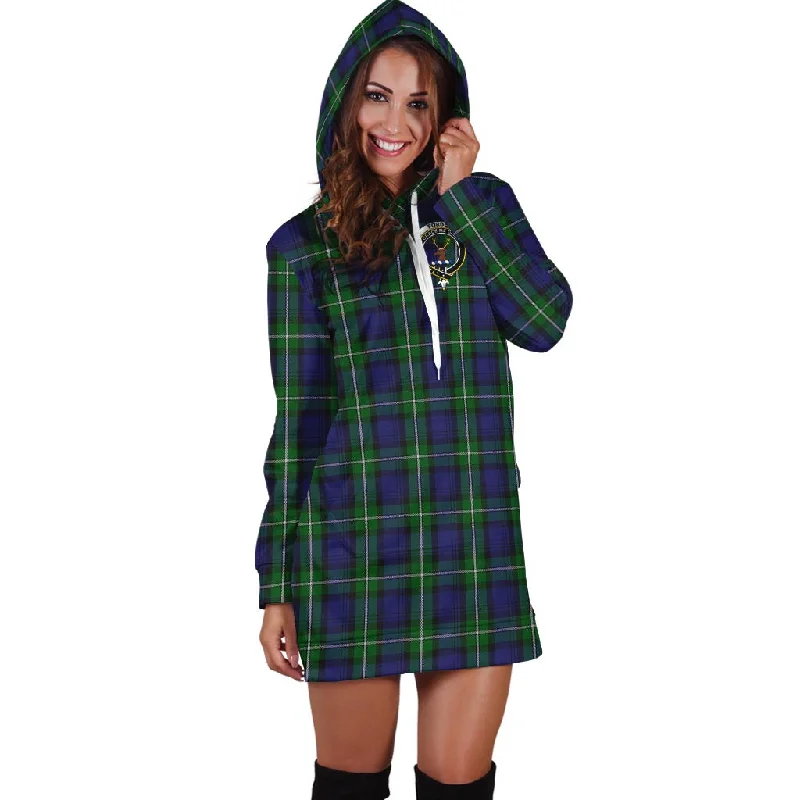 Forbes Tartan Hoodie Dress with Family Crest