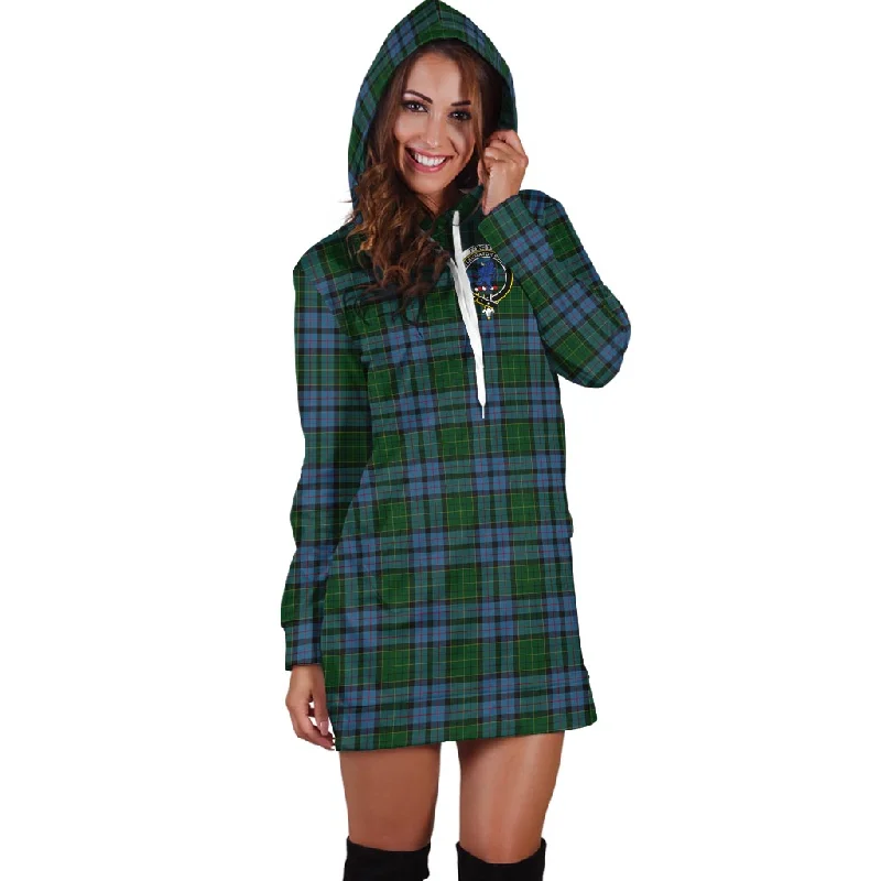 Forsyth Tartan Hoodie Dress with Family Crest