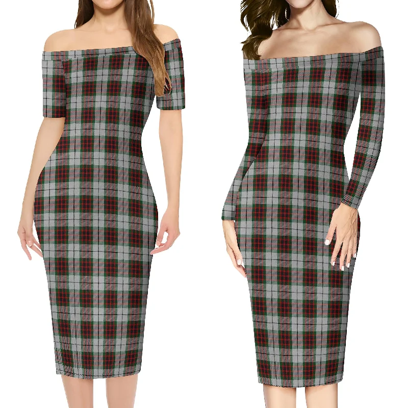 Fraser Dress Tartan Off Shoulder Lady Dress