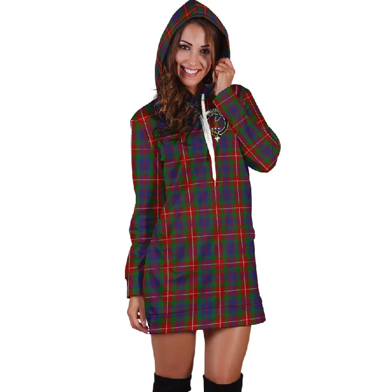 Fraser of Lovat Tartan Hoodie Dress with Family Crest