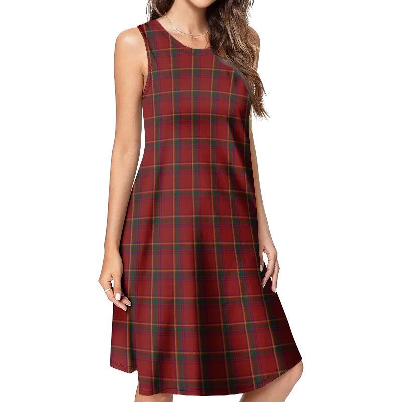 Galway County Ireland Tartan Womens Casual Dresses