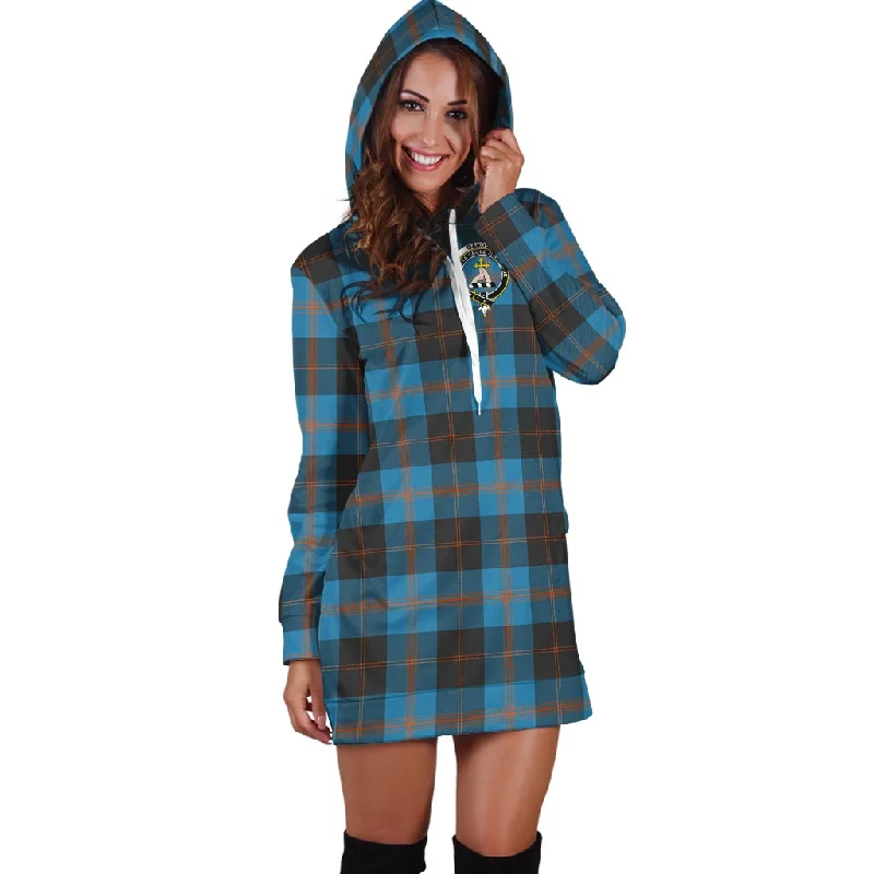 Garden (Gardyne) Tartan Hoodie Dress with Family Crest