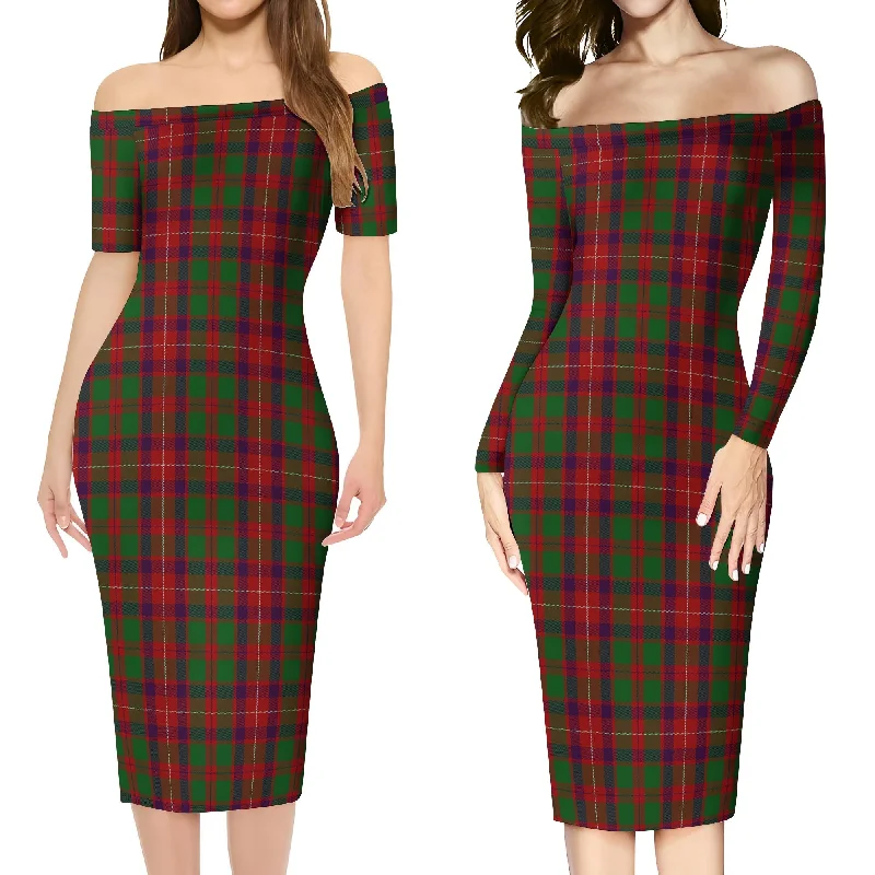 Geddes Tartan Off Shoulder Lady Dress