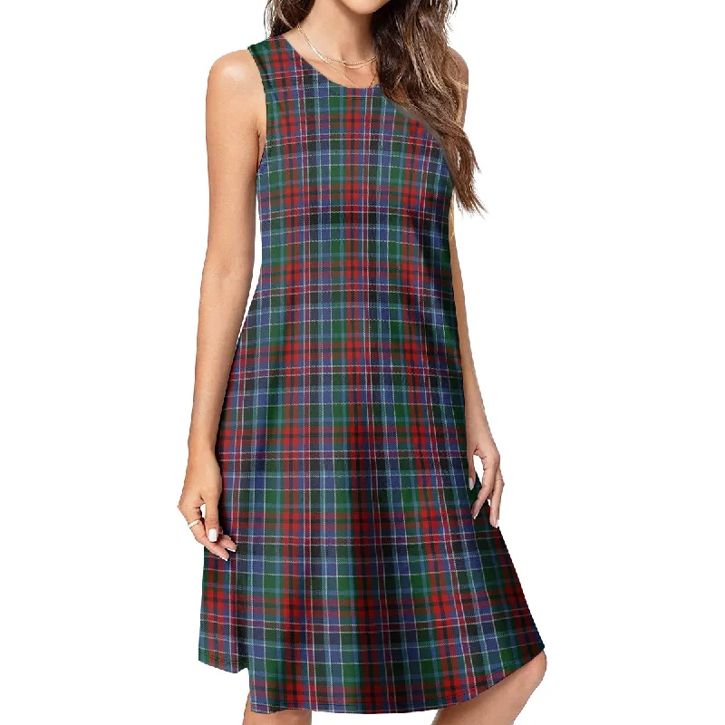 Gordon Red Tartan Womens Casual Dresses