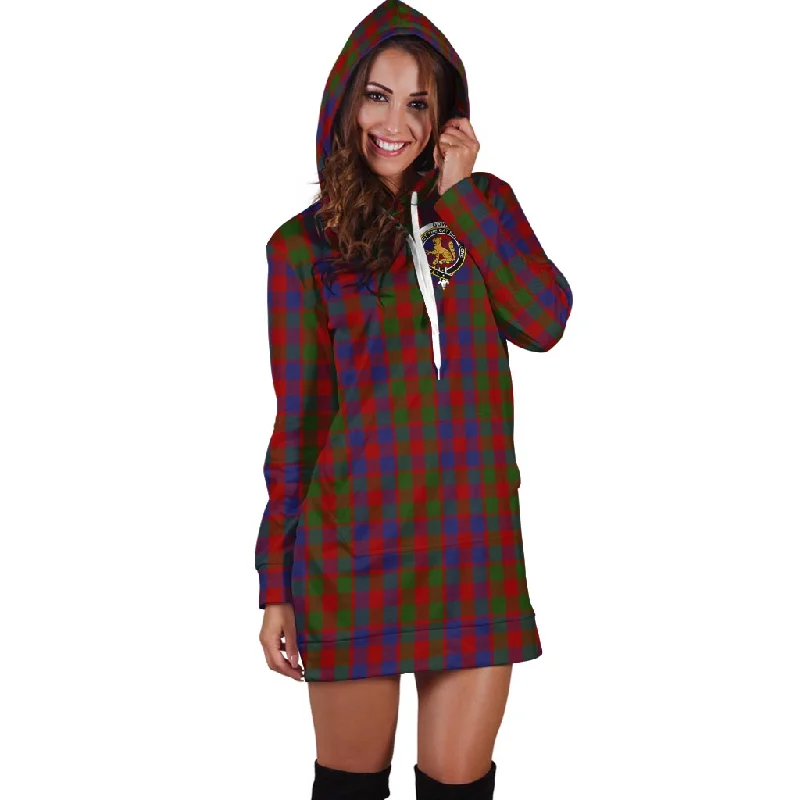 Gow Tartan Hoodie Dress with Family Crest